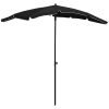 Parasoll med stång 200x130 cm svart vidaXL – miniatyr 1