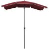 Parasoll med stång 200x130 cm vinröd vidaXL – miniatyr 2