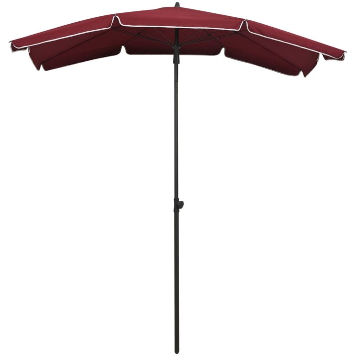 Parasoll med stång 200x130 cm vinröd vidaXL – bild 2