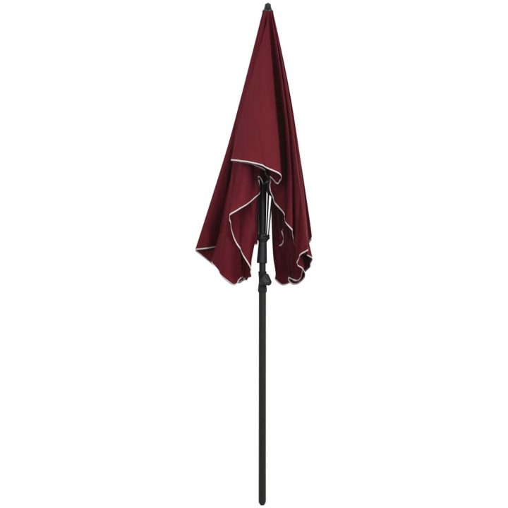 Parasoll med stång 200x130 cm vinröd vidaXL – bild 3