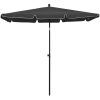Parasoll med stång 210x140 cm antracit vidaXL – miniatyr 2