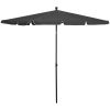 Parasoll med stång 210x140 cm antracit vidaXL – miniatyr 1