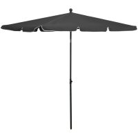 Parasoll med stång 210x140 cm antracit vidaXL