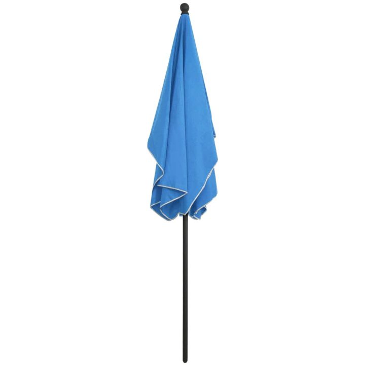Parasoll med stång 210x140 cm azurblå vidaXL – bild 4