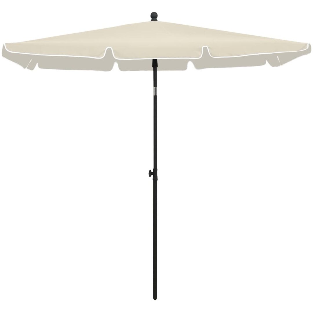 Parasoll med stång 210x140 cm sand vidaXL – bild 2