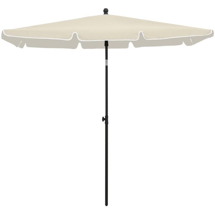 Parasoll med stång 210x140 cm sand vidaXL – bild 2