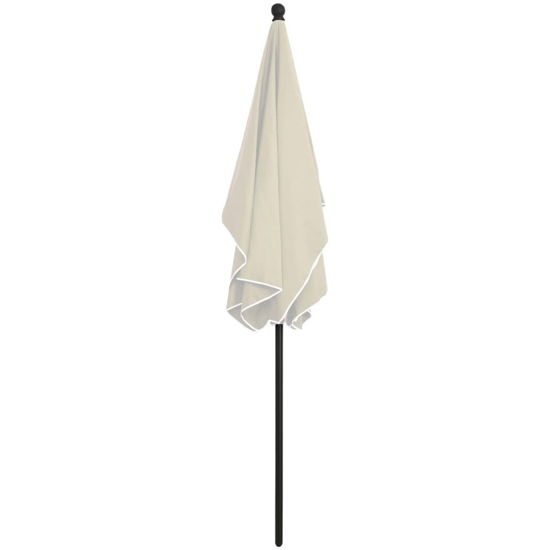 Parasoll med stång 210x140 cm sand vidaXL – bild 4