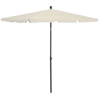 Parasoll med stång 210x140 cm sand vidaXL