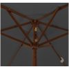 Parasoll med trästång 196x231 cm antracit vidaXL – miniatyr 6