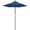 Parasoll med trästång 196x231 cm azurblå vidaXL – miniatyr 2