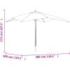 Parasoll med trästång 300x300x273 cm sandvit vidaXL – miniatyr 7