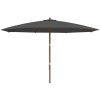 Parasoll med trästång 400x273 cm antracit vidaXL – miniatyr 4