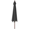 Parasoll med trästång 400x273 cm antracit vidaXL – miniatyr 5