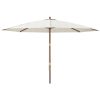 Parasoll med trästång 400x273 cm sandfärgad vidaXL – miniatyr 3