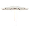 Parasoll med trästång 400x273 cm sandfärgad vidaXL – miniatyr 4