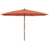 Parasoll med trästång 400x273 cm terrakotta vidaXL – miniatyr 4