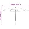 Parasoll med trästång 400x273 cm terrakotta vidaXL – miniatyr 8