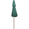 Parasoll med två nivåer 270x270 cm trästång grön vidaXL – miniatyr 4