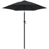 Parasoll svart 200x224 cm aluminium vidaXL – miniatyr 2