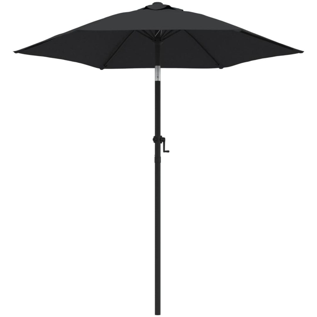 Parasoll svart 200x224 cm aluminium vidaXL – bild 2