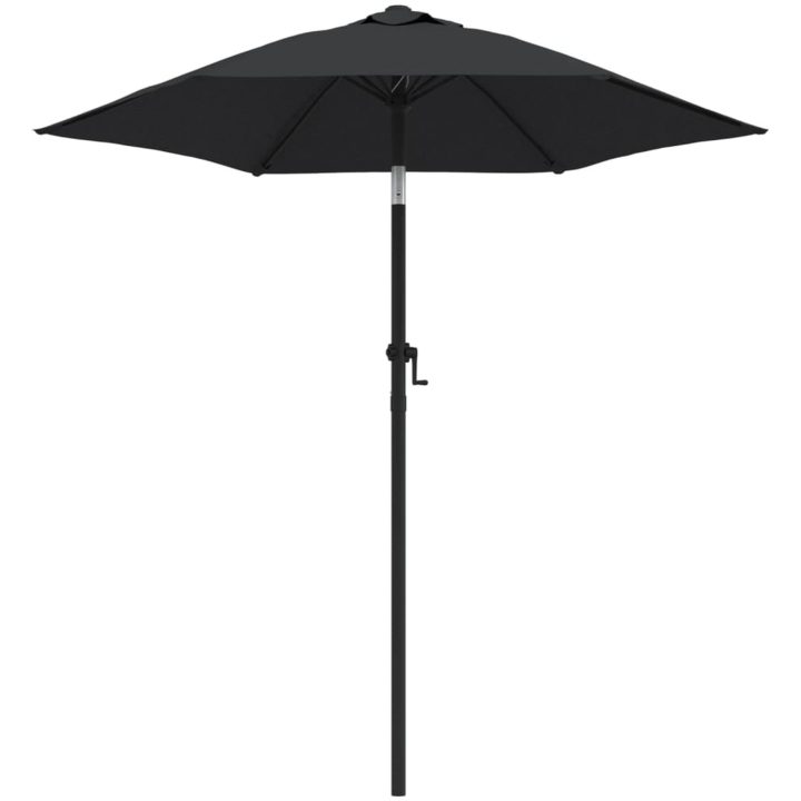 Parasoll svart 200x224 cm aluminium vidaXL – bild 2