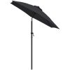 Parasoll svart 200x224 cm aluminium vidaXL – miniatyr 3