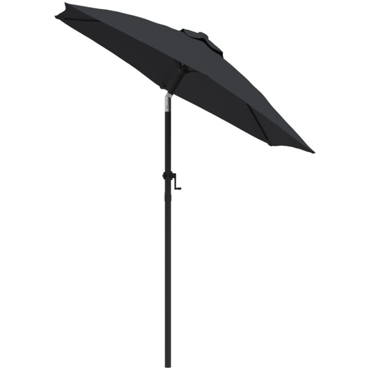 Parasoll svart 200x224 cm aluminium vidaXL – bild 3