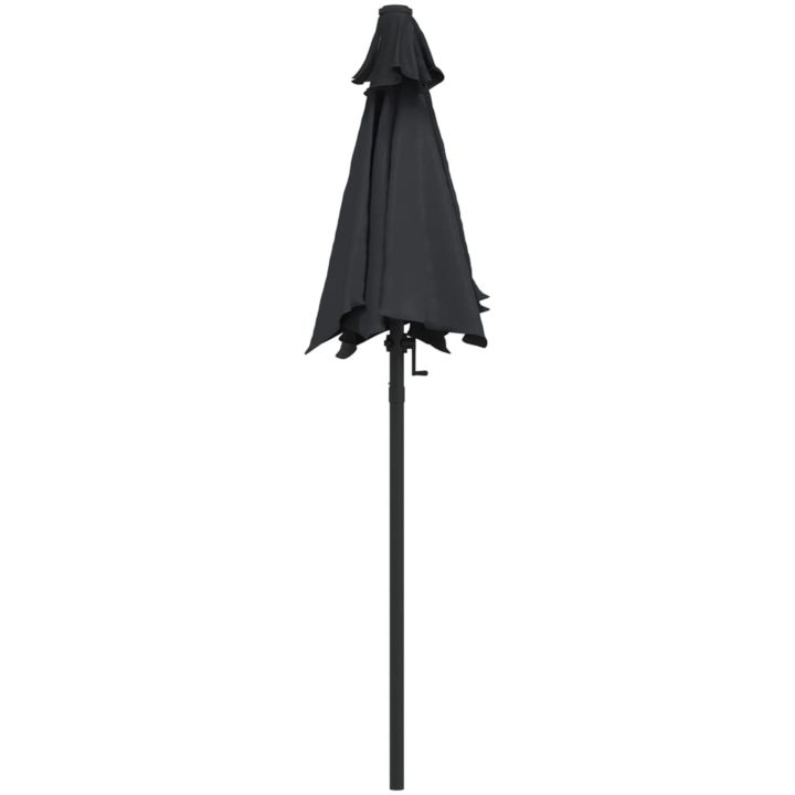 Parasoll svart 200x224 cm aluminium vidaXL – bild 4