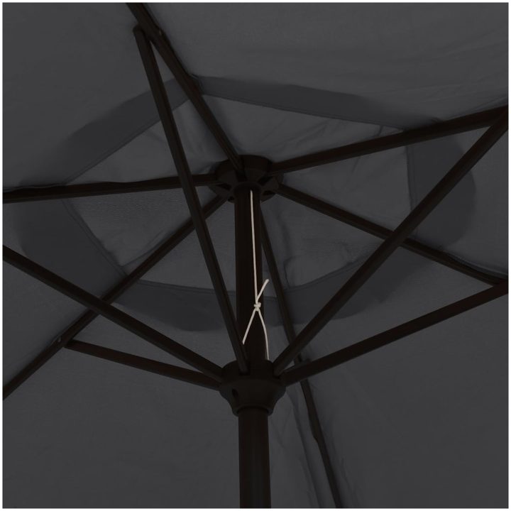 Parasoll svart 200x224 cm aluminium vidaXL – bild 5