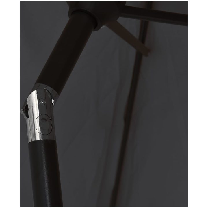 Parasoll svart 200x224 cm aluminium vidaXL – bild 6