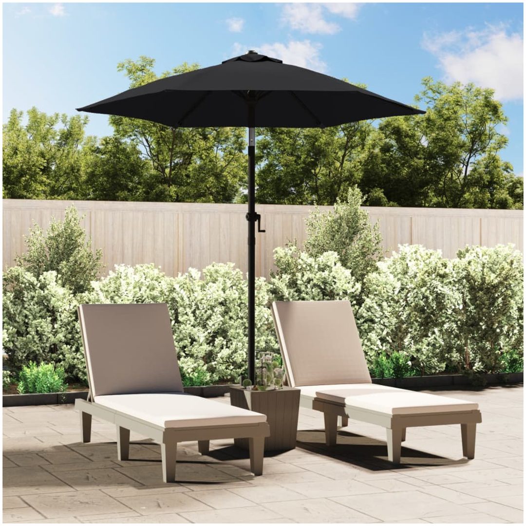 Parasoll svart 200x224 cm aluminium vidaXL