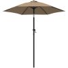 Parasoll taupe 200x224 cm aluminium vidaXL – miniatyr 2