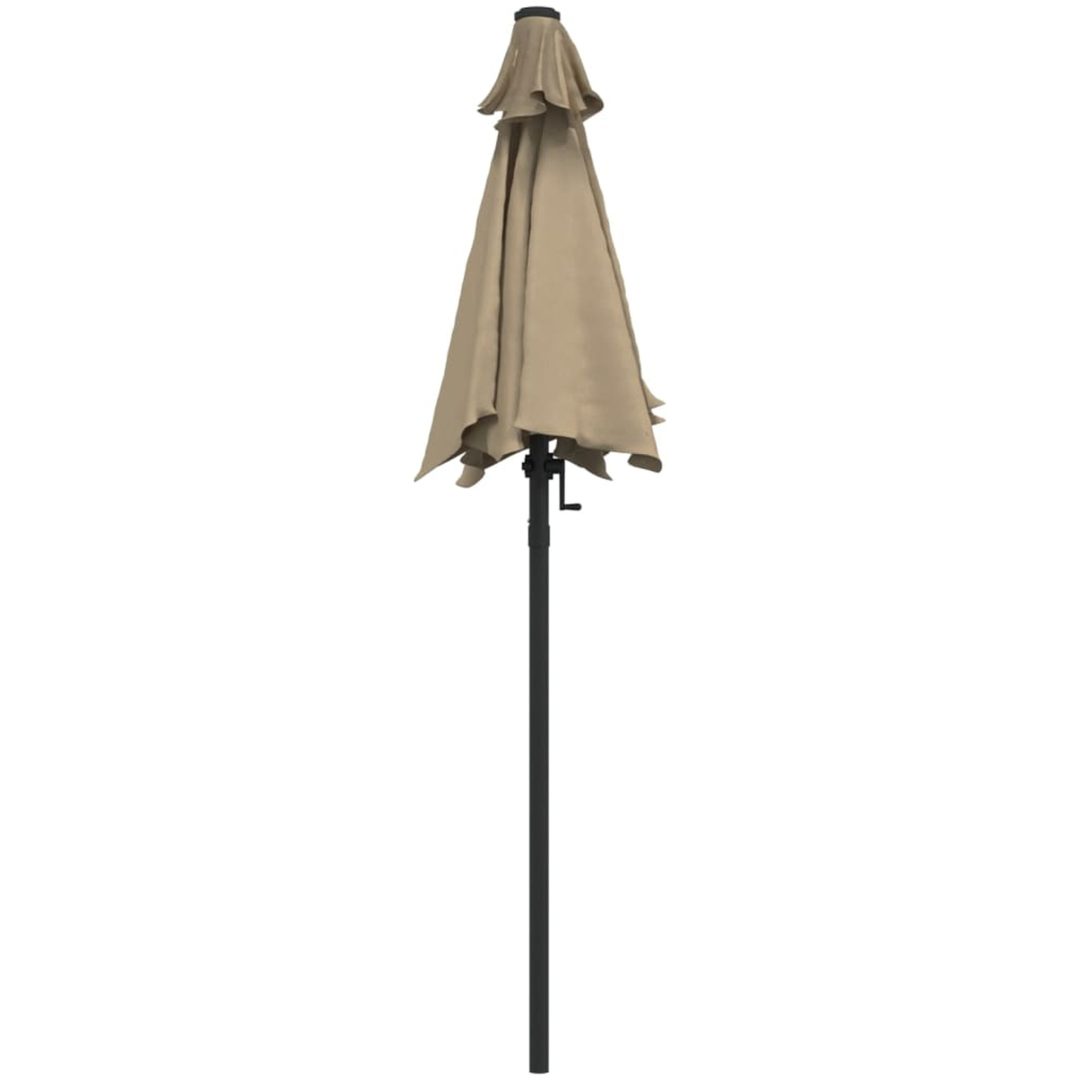 Parasoll taupe 200x224 cm aluminium vidaXL – bild 4