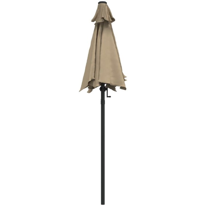 Parasoll taupe 200x224 cm aluminium vidaXL – bild 4
