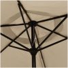 Parasoll taupe 200x224 cm aluminium vidaXL – miniatyr 5