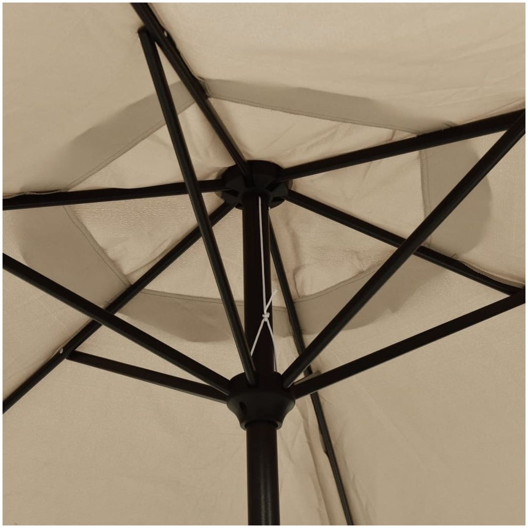 Parasoll taupe 200x224 cm aluminium vidaXL – bild 5