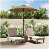 Parasoll taupe 200x224 cm aluminium vidaXL – miniatyr 1