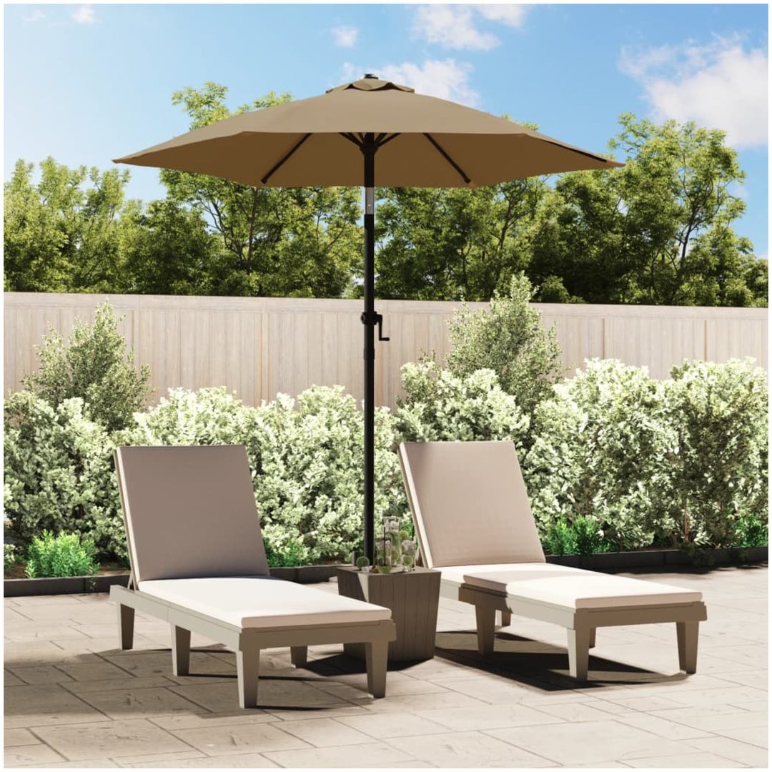 Parasoll taupe 200x224 cm aluminium vidaXL