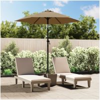 Parasoll taupe 200x224 cm aluminium vidaXL