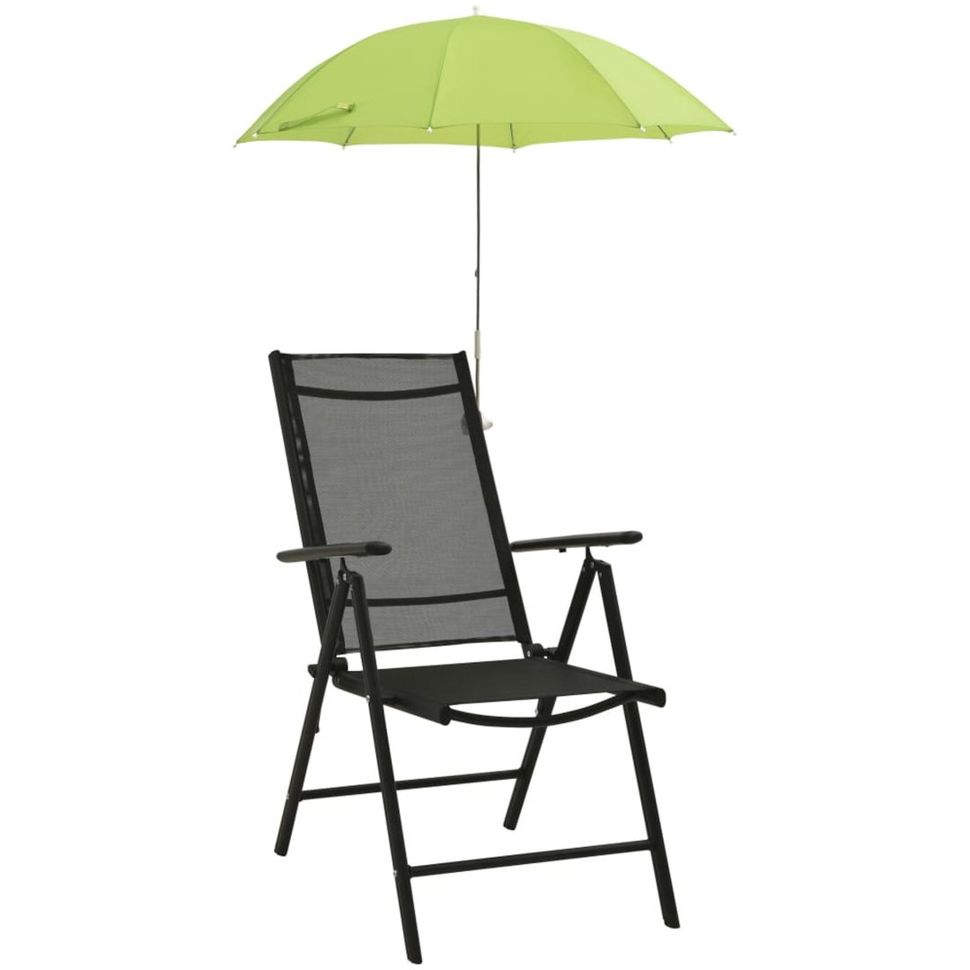 Parasoll till campingstol 2 st grön 105 cm vidaXL