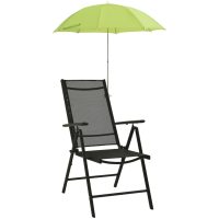 Parasoll till campingstol 2 st grön 105 cm vidaXL