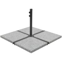 Parasoll viktplatta granit 25 kg kvadratisk grå vidaXL
