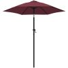 Parasoll vinröd 200x224 cm aluminium vidaXL – miniatyr 2