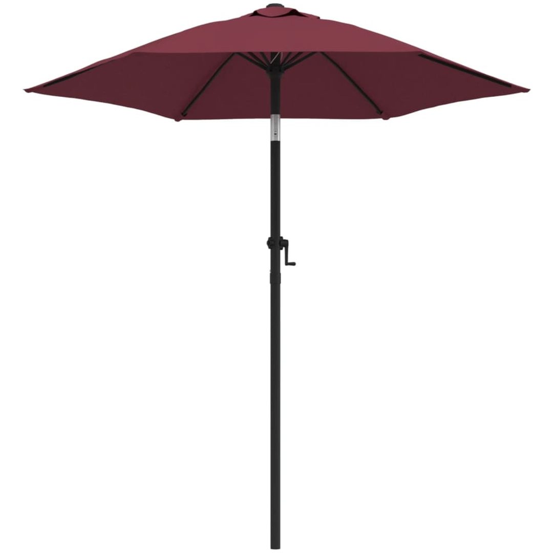 Parasoll vinröd 200x224 cm aluminium vidaXL – bild 2