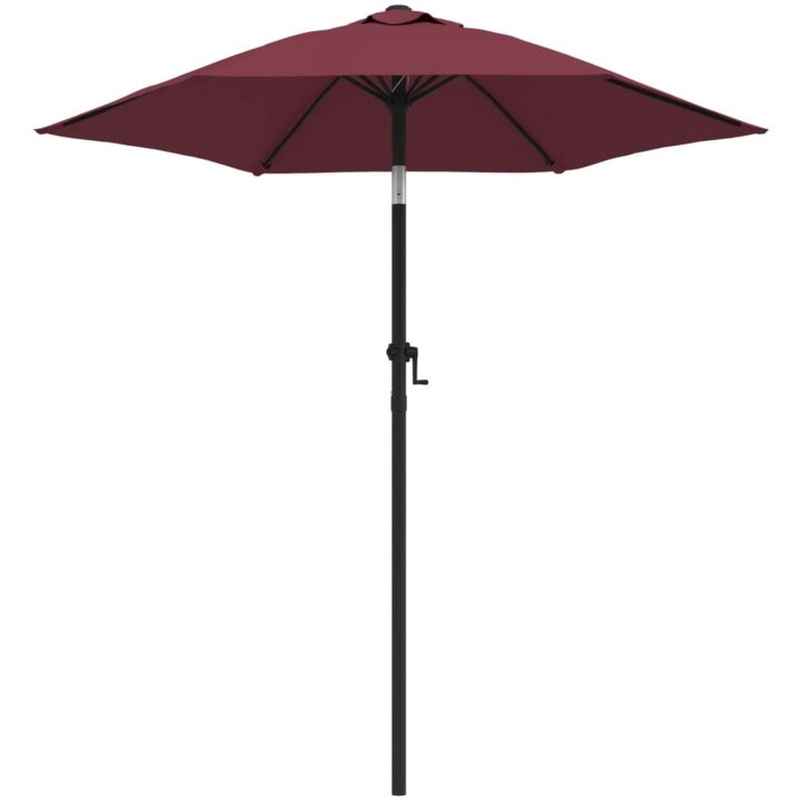 Parasoll vinröd 200x224 cm aluminium vidaXL – bild 2