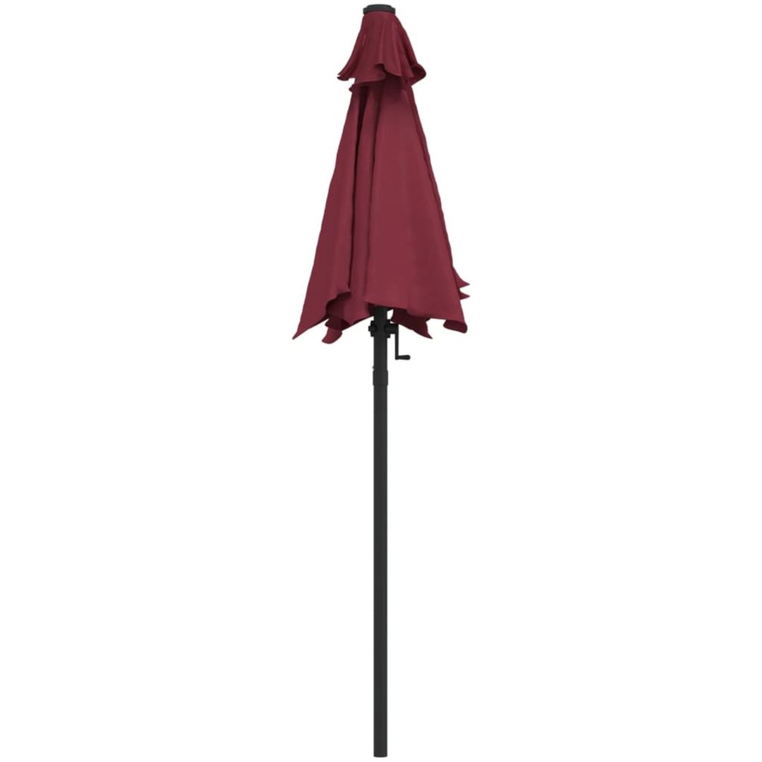 Parasoll vinröd 200x224 cm aluminium vidaXL – bild 4