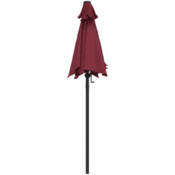 Parasoll vinröd 200x224 cm aluminium vidaXL – bild 4
