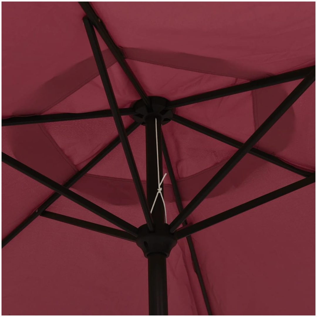 Parasoll vinröd 200x224 cm aluminium vidaXL – bild 5