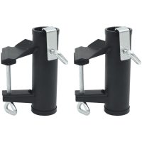 Parasollfästen för balkong 2 st 25-38 mm Stål vidaXL
