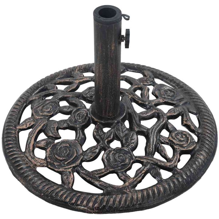 Parasollfot brons 12 kg 48 cm gjutjärn vidaXL 48 x 48 x 33 cm – bild 5